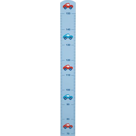 roba Metro da Muro Rennfahrer - con Motivo Macchinine - da Appendere alla Parete - per Cameretta dei Bambini - Lunghezza da 70 cm fino a 150 cm - in Legno Laccato Azzurro (1/4)