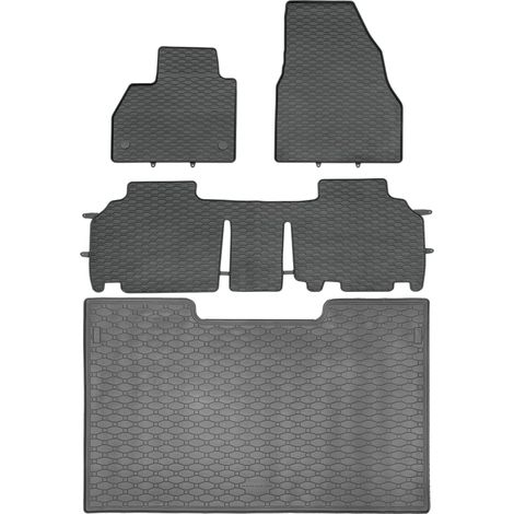 Juego de alfombrillas de goma para Mercedes Citan I W415 VAN (10/2012-08/2021) + alfombrilla para maletero.