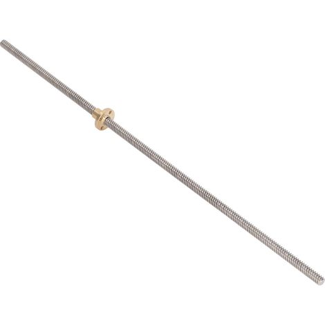 Tige filetée T8 400mm en acier inoxydable avec écrou en laiton, lot de 5 vis à billes pour imprimante 3D et machine CNC (1/5)