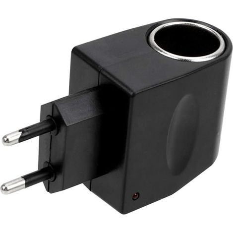 Adaptateur Secteur Universel pour Voiture,Convertisseur de Puissance de Voiture AC 220V à DC 12V, Allume-Cigare de Voiture Adaptateur de Convertisseur de Prise de Transformateur pour Voiture Van
