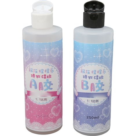 Liquid Translucide Silicone DIY Élastique Pétri Pressé Caoutchouc Clair pour Loisirs Créatifs Toile Peinture 250ml (1/5)