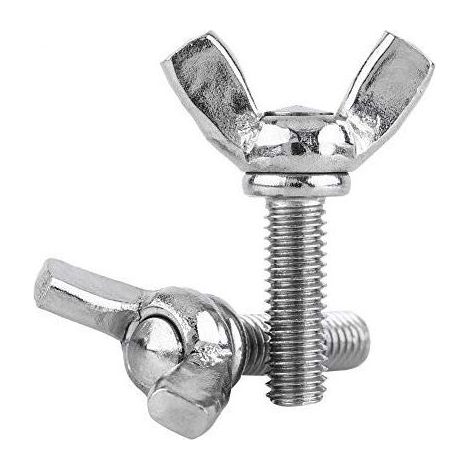 5Pcs Vis à Oreilles M6 DIN316 Filetage Métrique Entièrement Filetée en Acier Inoxydable 304(M612mm) (1/5)