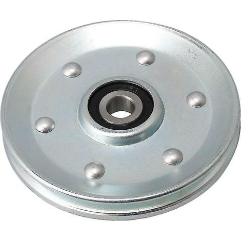 Poulie de câble à roulement en fer de type V pour ouvre-porte de garage 90 x 10 mm argent (1/3)