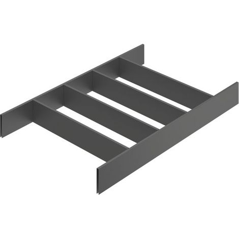 Range couverts orgatray 630 - Décor : Anthracite - Pour tiroir de profondeur : 550 mm - Profondeur : 523 mm - HETTICH