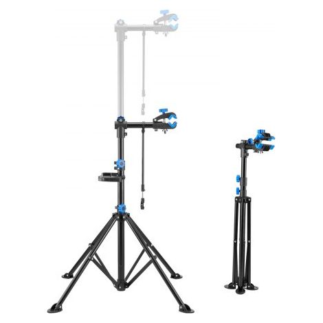 Fahrradreparaturständer Fahrradmontageständer (29,9 kg belastbar) mit 835-1440 mm einstellbarer Höhe & magnetischer Werkzeugablage, faltbarer Wartungsständer für Mountainbikes Road Bike (1/5)