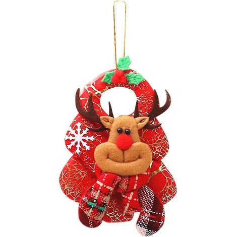 Décorations de Noël : cerf, bonhomme de neige, pendentif pour sapin. (1/4)