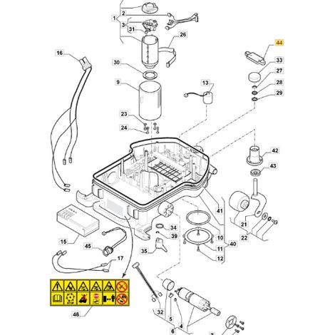 Roboter-Hebetafel AUTOCLIP221 ORIGINAL STIGA Modelle 112600243/0