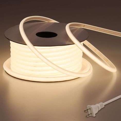 Strip bright LED COB 110 V CA (Outdoor), Waterproof, 20 m (65,6 pi), White natural 4000 K, Ultra-bright, 200 W, IRC 90+, Flexible and breakable (IP65), For bedroom to bed (1/5)
