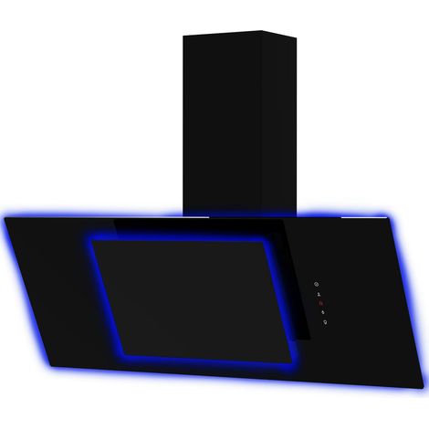 MyAppliances ART283103 90cm Aurora Led Halo Angled Glass Cooker Hood (1/3)