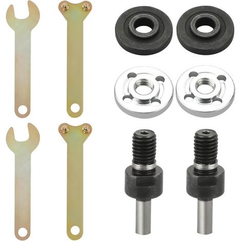Kit de accesorios de 10 piezas apto para amoladora angular，adaptador para taladro manual y acoplamiento metálico，adecuado para amolado eléctrico (1/5)