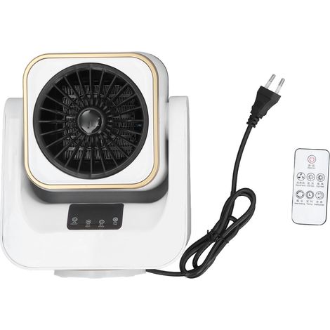 Radiateur de Bureau Électrique Compact 1000W, Chauffage d'Appoint avec Télécommande pour Bureau/Chambre, Noir 220V (1/5)