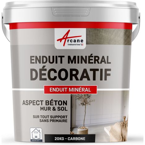 Enduit décoratif, mural et sol, rénovation, chambre, cuisine, salle de bain - 20 kg Carbone - ARCANE INDUSTRIES