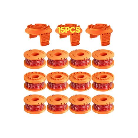 Bobines pour WORX WA0010 et WA6531 – Tête de coupe W12+3 avec capot – Fil nylon résistant aux chocs (1/5)