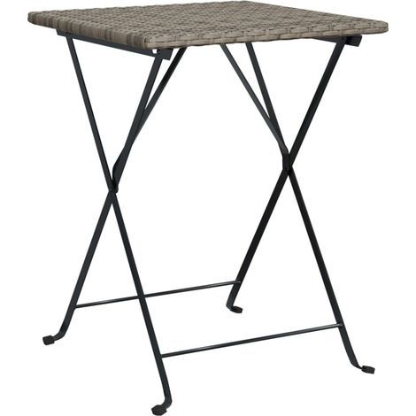 Maison Exclusive - Bistrotisch Klappbar Grau 55x54x71 cm Poly Rat
