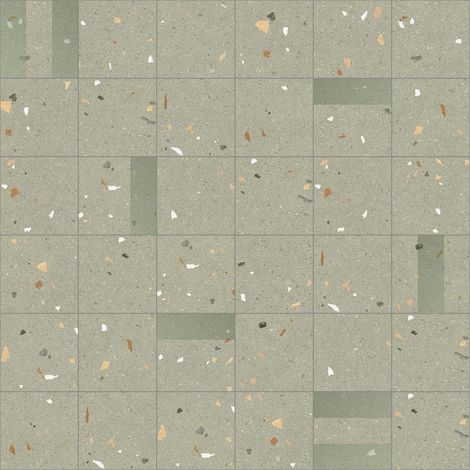 Carrelage sol / mur effet terrazzo 20x20 cm Croccante Eclair Menta - Patchwork (vendu par boite de 1m2) (1/3)