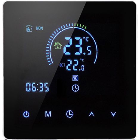 3A Thermostat Intelligent Écran Tactile Couleur Intelligent Affichage LCD Chaudière De Chauffage De L'eau pour Bureau À Domicile Centre Commercial Magasin Blanc Modèle Régulier (1/5)