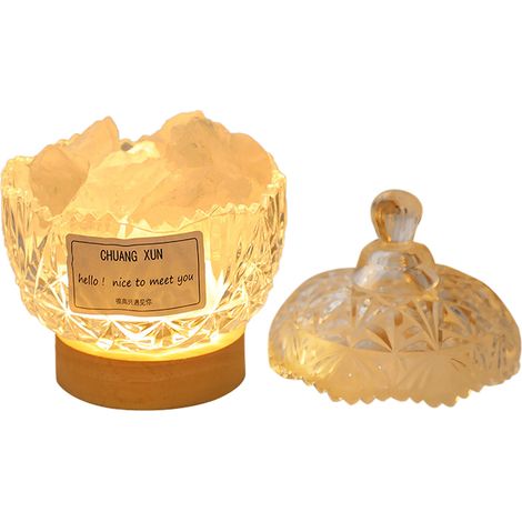 Lampe de sel cristal naturel Zen Lumière Douce Purifiante Aroma Himalayenne - Décoration Sphère Pierre 10cm Purification Air Yoga Zen Relaxant Décor Intérieur Tous Espaces et Cadeaux Idéal 750g