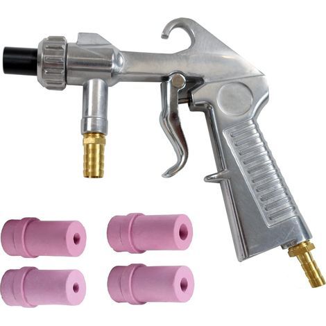 Pistolet De Sablage Pneumatique - Buses Céramique 4 5 6 7 Mm - Pour Décapage Peinture Et Lissage Sur Métal Bois - 1 Pièce (1/5)