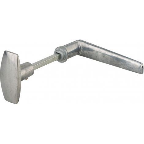 Thirard – Bouton béquille carré 6 mm – Aluminium poli – Fourreau adaptateur 7 mm – Pour serrures en applique horizontale