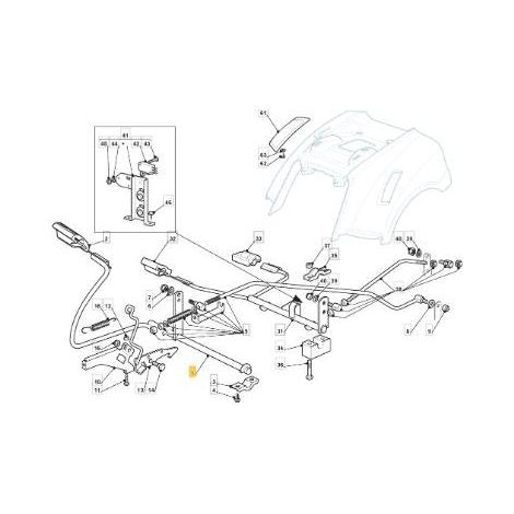 PEDALE FRENO CTF NJ92 HYDRO TT ORIGINALE STIGA - 382500029/1