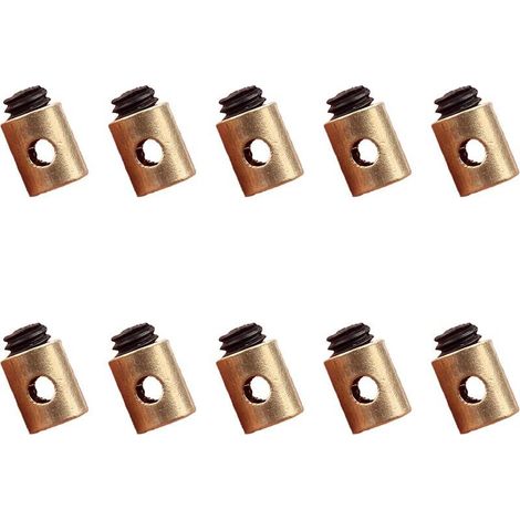 (5 x 6 mm)10 pièces Câbles et gaines de frein vélo, Serre câble d'accélérateur universel en laiton, serre fil de moto, pour Accélérateurs de Scooters (1/5)