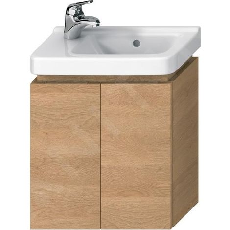 Jika Cubito - Meuble lavabo 44x48 cm, 2 portes, chêne H40J4202005191 (1/4)