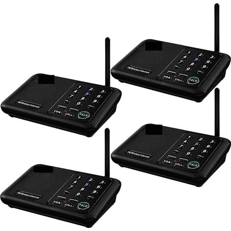 Système d'interphone Domestique sans Fil à 10 canaux for Les Bureaux d'affaires de la Maison 1 Mile Longue portée pièce à pièce communiquer (1/5)