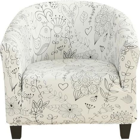 Housse de Fauteuil Cabriolet Extensible Couverture de Fauteuil de Couleur Unie 1 (1/4)