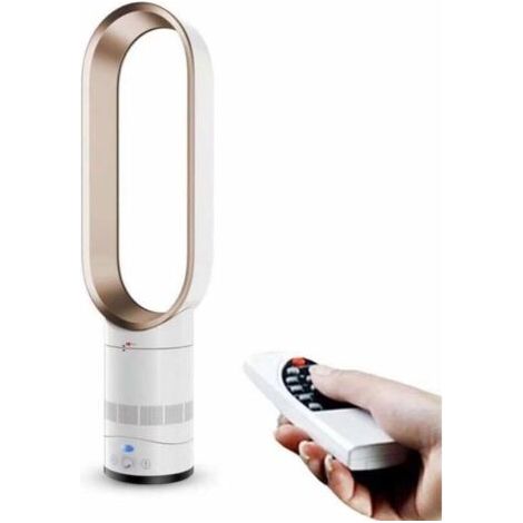 Ventilateur tour doré ultra silencieux de 16 pouces, sans pales, sans danger pour les enfants, adapté à la maison et au bureau (1/4)