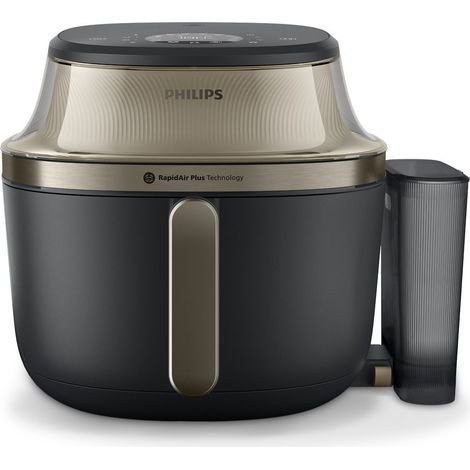 Philips Airfryer Série 5000 avec fonction vapeur NA543/00 7,2 L 2000 W 12 programmes Noir/Champagne