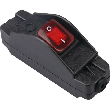 Interrupteur étanche IP65 noir 30A 220V – Mécanisme robuste en PA66 – Indicateur LED – Dimensions 11,4 x 3,5 cm (1/5)