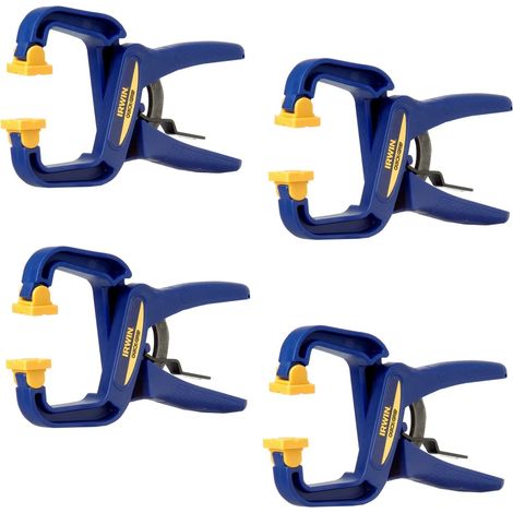 X4 Irwin Quick Grip 38mm 1 1/2 Inch Handi Clamps 20kg Non Marking Q/G59100 (1/3)