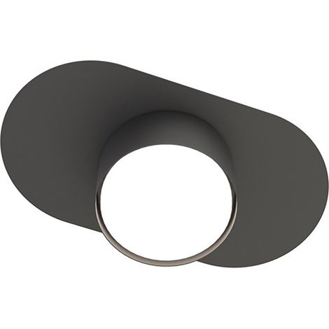 Plafoniera Minimal Marte Acciaio Nero 1 Luce Gx53 Ip20 (1/5)