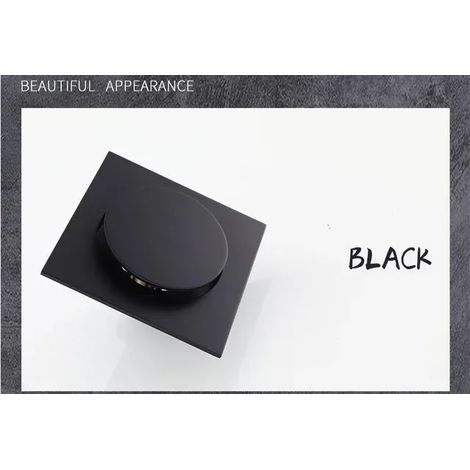 (black)Floor Drains Floor Drain Bathroom Deodorant Square Floor Drain Strainer Cover Grate Waste Drains Shower Room Washing Accessories (1/4)