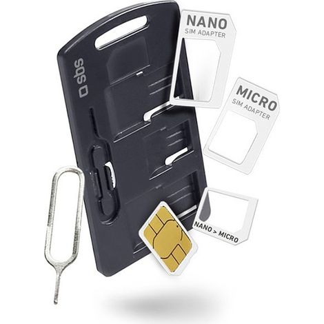 SBS Kit Di Adattatori Per Sim Per Cellulari E Smartphone Nano/Micro-Sim Micro/Normal-Sim Nano/Normal-Sim (1/4)