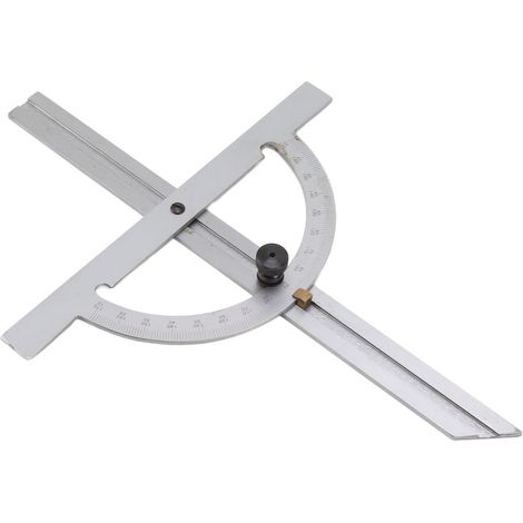 Winkelmesser für Holzbearbeitung aus Kohlenstoffstahl, hohe Genauigkeit, gut ablesbar, tragbar, verstellbar, 150 x 300 mm (1/5)