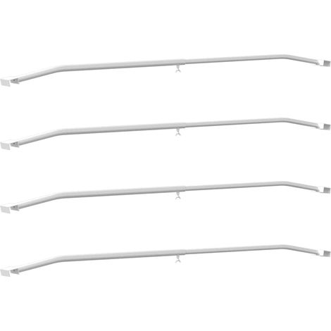 Tarpaulin Bracket for Trailers 4 pcs Silver 100-145 cm Aluminum vidaXL (1/5)