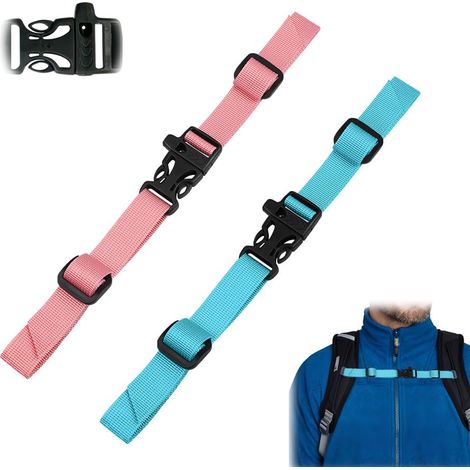 Lot de 2 Sangles de Poitrine réglables pour Sac à Dos - Antidérapantes - avec Fermeture Rapide - en Nylon - avec Boucle - pour Voyage, Escalade, Cartable (1/5)