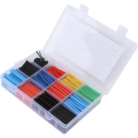 560 Pièces Tubes Thermorétractables pour Câbles, Ensemble de Gaines Isolantes Ignifuges Anti-Feu