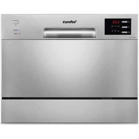 Comfee Lave-vaisselle pose libre TD602E-S L55cm 47db avec 6 couverts, 6 programmes, Commande tactile Affichage LED Inox (1/4)