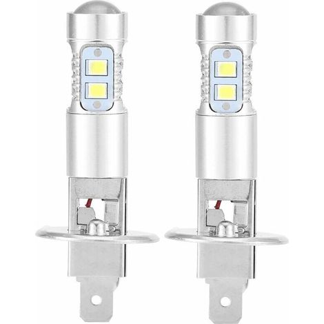 Lampadine per fari, kit di 2 lampadine LED H1 6000K Ultra White 100W per fari anabbaglianti (1/4)