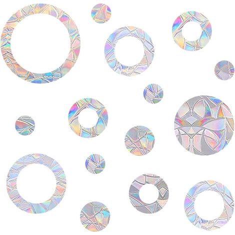 24pcs Autocollants de Fenêtre Anti-Collision Translucides Stickers Anti Collision Oiseaux Statique Stickers Vitres Fenetres Oiseaux (1/5)