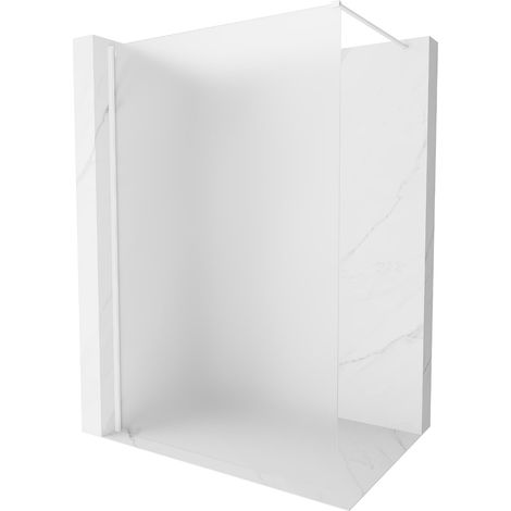 Mexen Kioto-X mampara de ducha Walk-in 60 x 200 cm, escarcha 10 mm, blanca - 800-060-101-20-30-X (1/5)