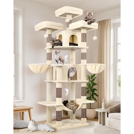 Grand Arbre a Chat Château 204 cm Plusieurs Chats (1/5)