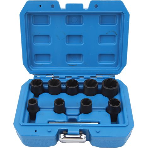 Ortviai Douilles à Impact Torsion 10 Pièces 10–19 mm avec Tige Droite 8 mm, Entrenement 3/8″ (1/5)