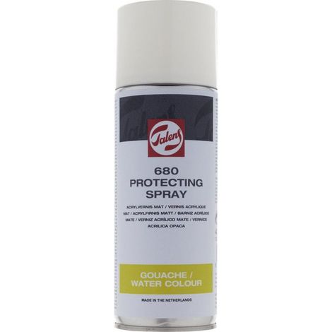 Vernis - Spray protecteur - Gouache Aquarelle Encres - Incolore - 400ml - Talens