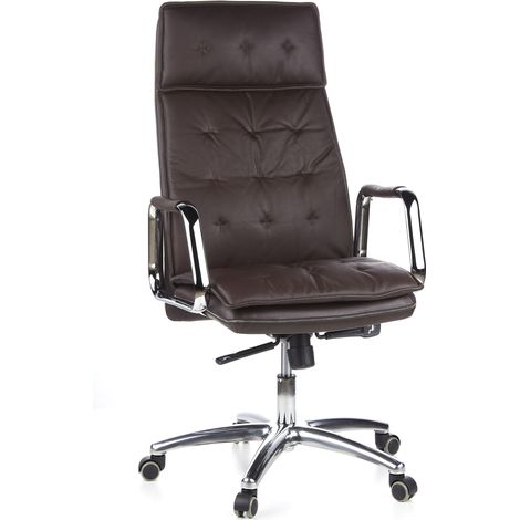 Bürostuhl / Chefsessel VILLA 20 Nappaleder braun hjh OFFICE