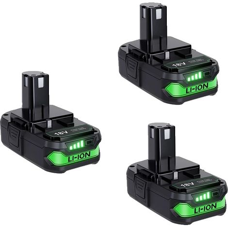 Batterie Lithium, capacité 3000mAh, tension 18V, compatible avec Ryobi (1/2)