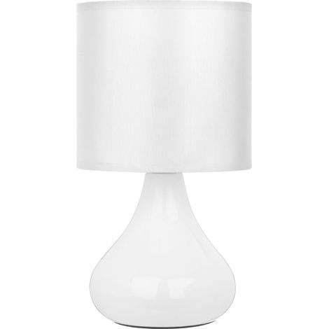 Premier Housewares Bulbus White Ceramic Large Table Lamp (1/3)