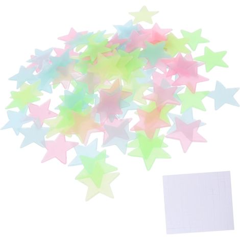 Lot de 3 sachets d autocollants muraux fluorescents en forme (1/5)